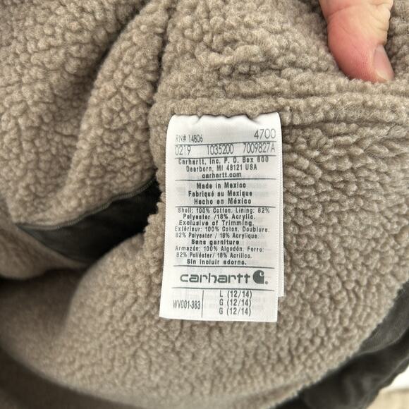 Carhartt Sherpa-Lined Mock Neck Vest “Grey Green” WV001-383 - Picture 7 of 7